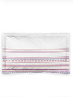 DDecor Purple & White Ethnic Motifs 144 TC Cotton Single Bedsheet with 1 Pillow Cover