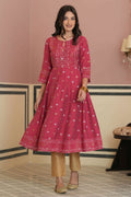 Juniper Fuchsia Rayon Festive Handwork Sequence Anarkali Kurta For Women - Distacart