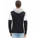 Men's Stylish Full Sleeve Grey, White, Black Hooded T-Shirt - Distacart