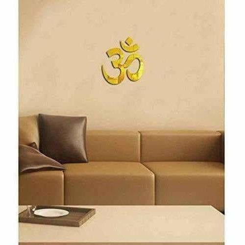 Gold Color - OM 3D Acrylic Mirror Wall Stickers - Distacart
