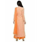 Chanderi Silk Unstitched Peach Color Dress Material - Distacart