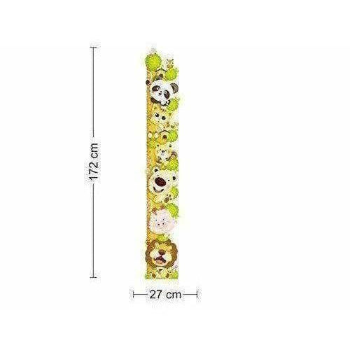 Wall Sticker for Kids Room Animal Height Chart with Multicolour