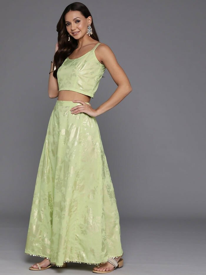 Ahalyaa Women's Traditional Wear Co-ods - Green - Distacart