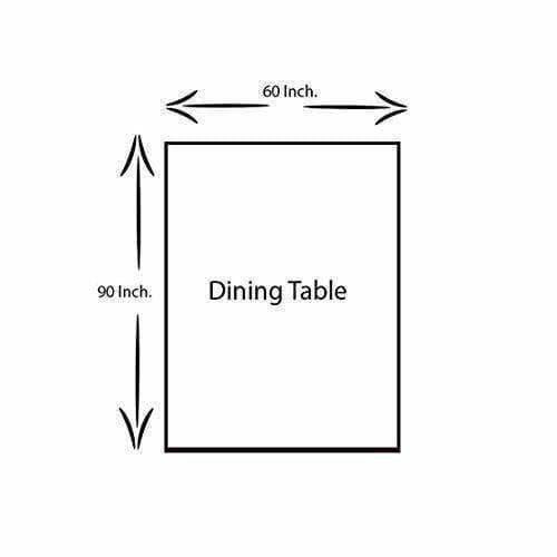 Transparent With Golden Lace 6 Seater Dinning Table Cover