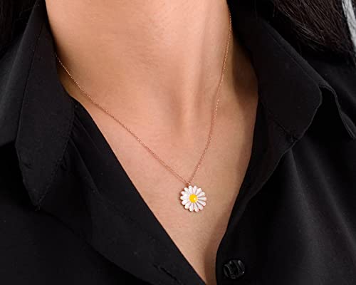 Gold-Toned Alloy Sunflower Pendant Necklace - The Pari