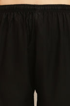 PAVONINE Black Color Straight Fit Rayon Fabric Palazzo - Distacart