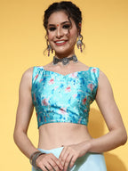 Saree Mall Floral with Printed Border Saree - Distacart