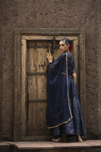 Juniper Navy Dull Satin Festive Embroidered Printed Crop Lehenga Choli Dupatta For Women - Distacart