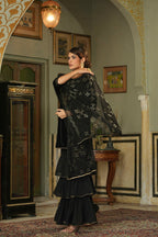 Juniper Black Velvet Festive Solid Straight Skd For Women - Distacart