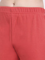 TAG 7 Women Pink Solid Woolen Leggings