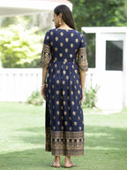 Juniper Indigo Rayon Festive Dress For Women - Distacart