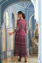 Juniper Multi Muslin Festive Printed Flared Kurta For Women - Distacart