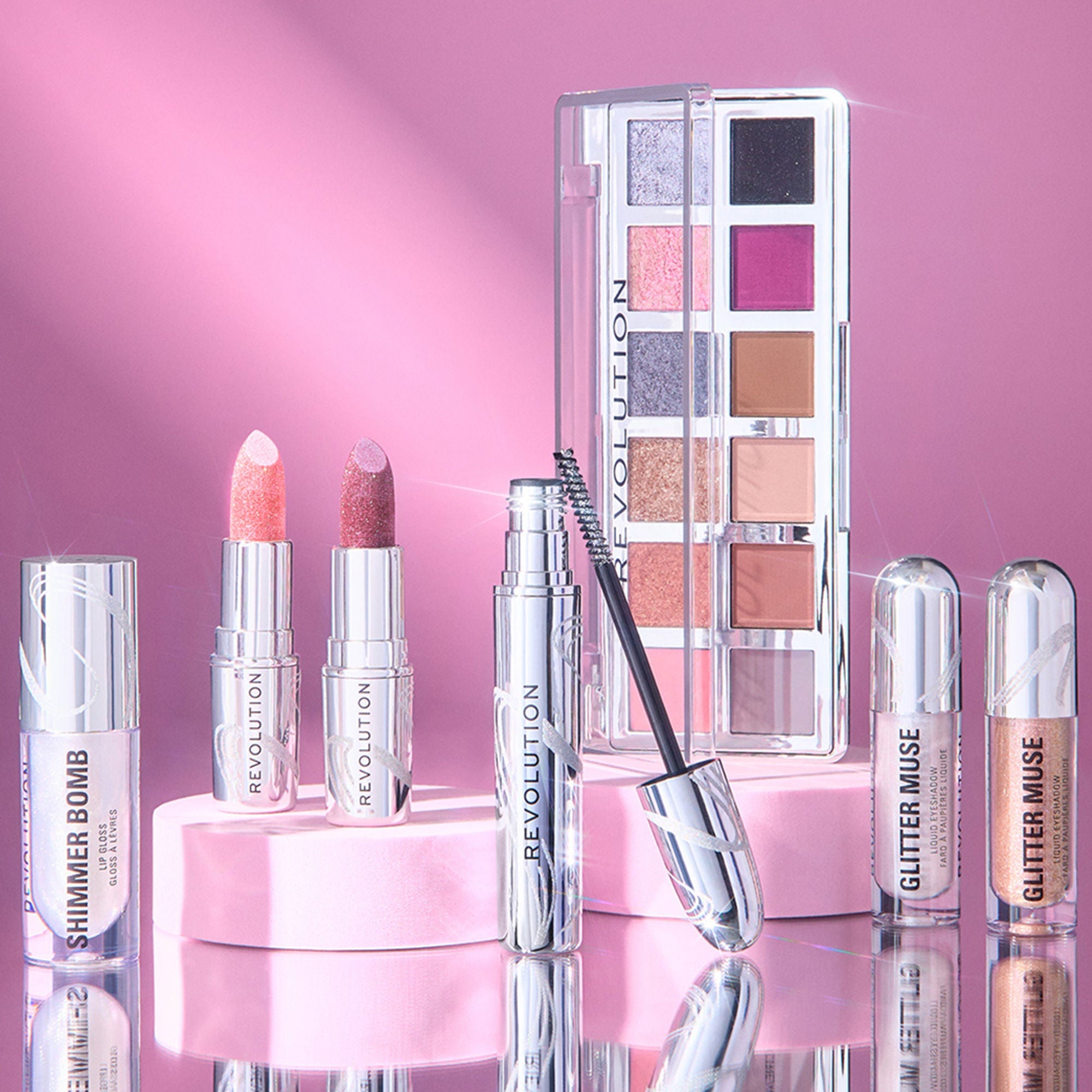 Makeup Revolution Metallic Muse Glitter Lipstick - Baby Pink - Distacart