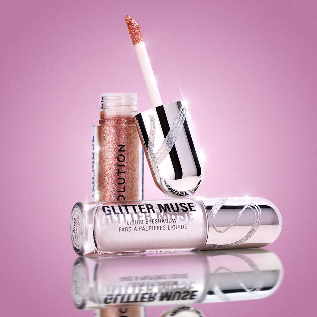 Makeup Revolution Metallic Muse Glitter Muse Eyeshadow - Silver - Distacart