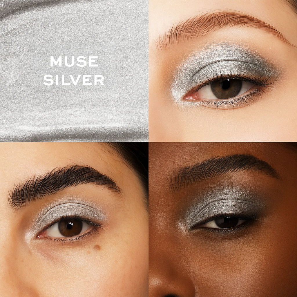 Makeup Revolution Metallic Muse Glitter Muse Eyeshadow - Silver - Distacart