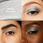 Makeup Revolution Metallic Muse Glitter Muse Eyeshadow - Silver - Distacart
