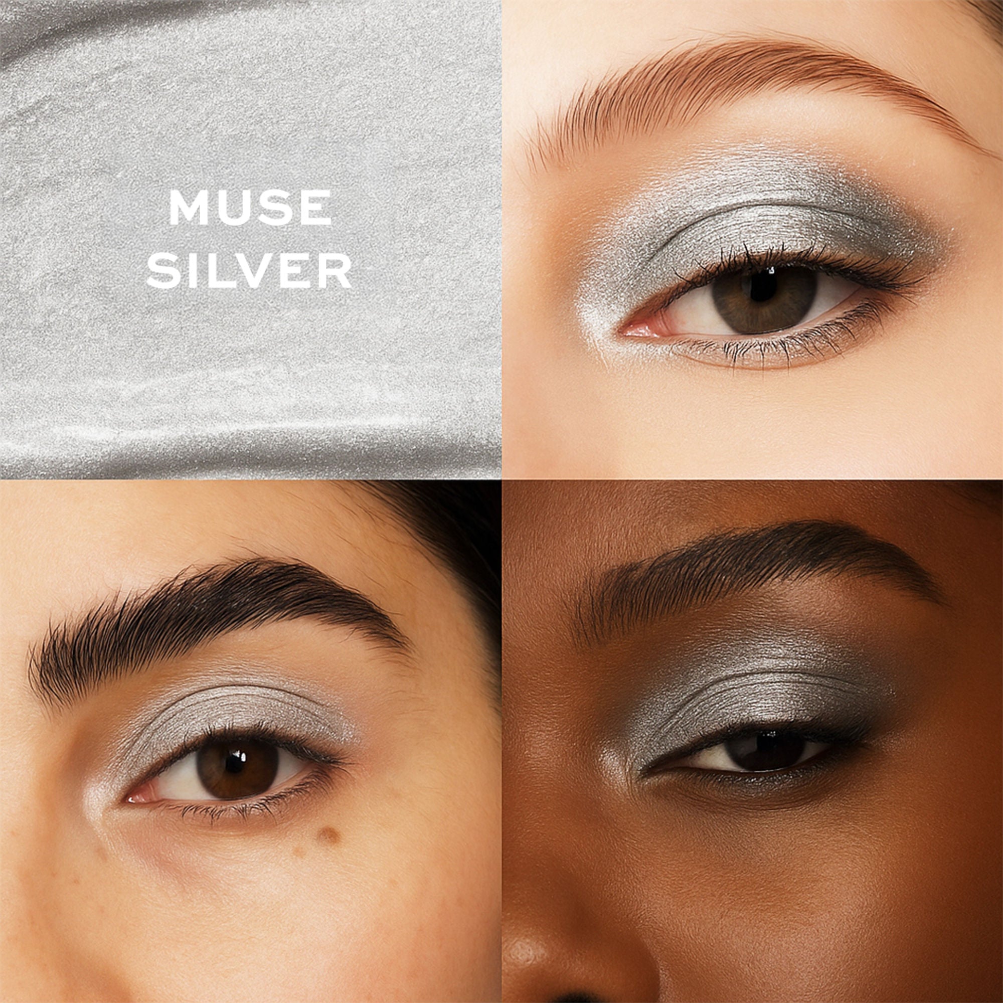 Makeup Revolution Metallic Muse Glitter Muse Eyeshadow - Silver - Distacart