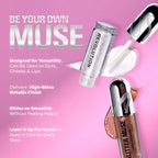 Makeup Revolution Metallic Muse Glitter Muse Eyeshadow - Gold - Distacart