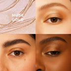 Makeup Revolution Metallic Muse Glitter Muse Eyeshadow - Gold - Distacart