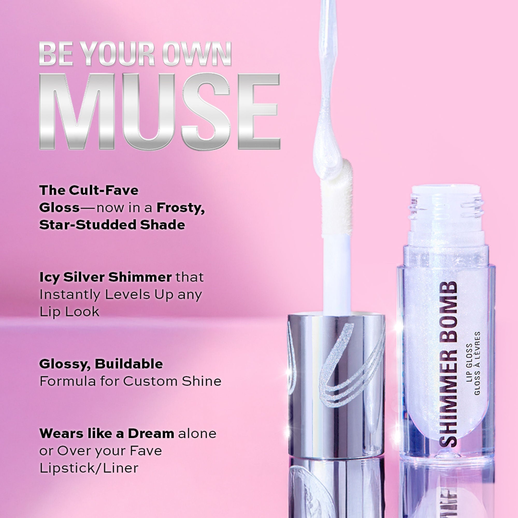 Makeup Revolution Metallic Muse Shimmer Bomb Lip Gloss - Distacart