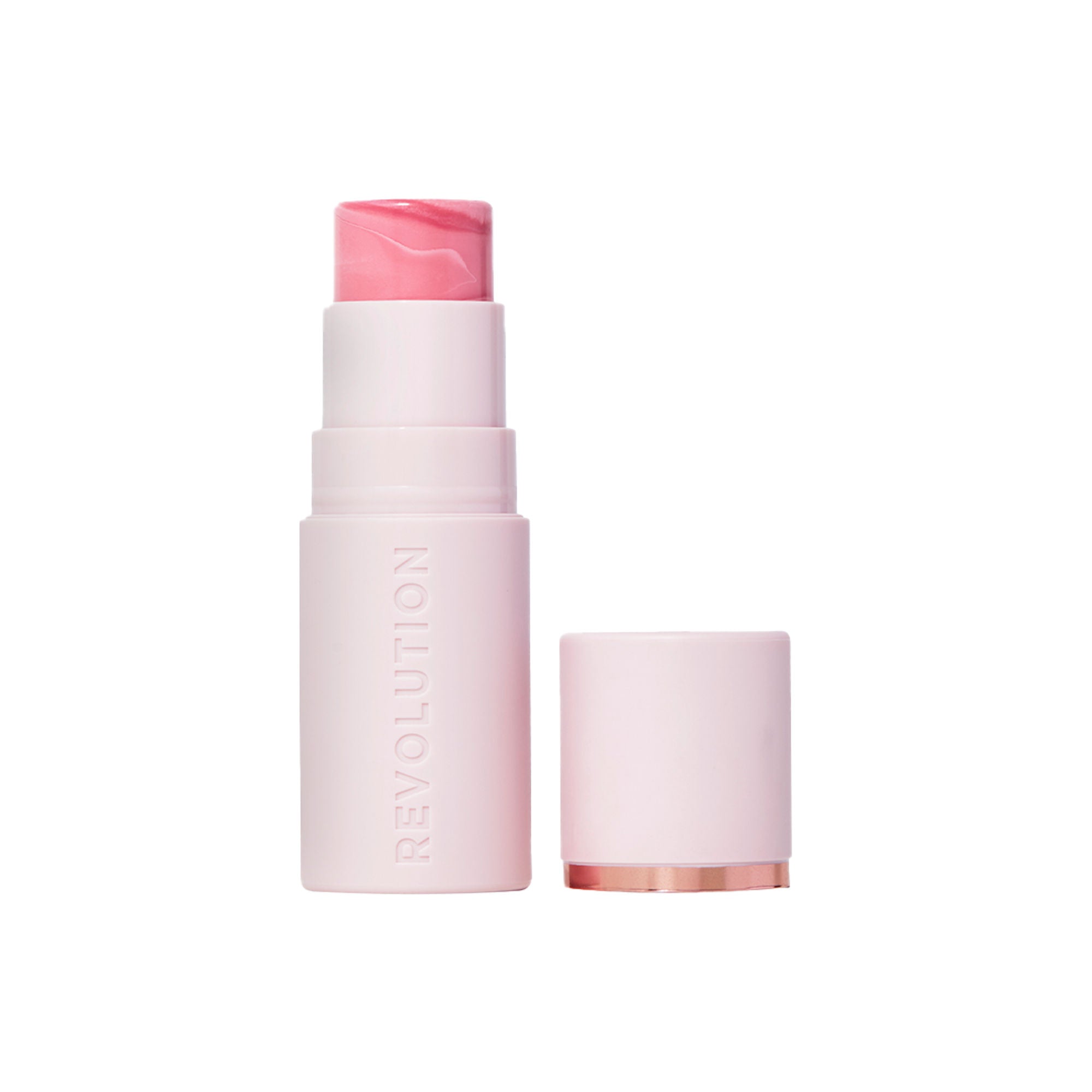 Makeup Revolution Skin Silk Marble Blush Stick - Pinched Light Pink - Distacart