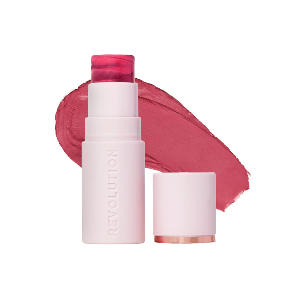 Makeup Revolution Skin Silk Marble Blush Stick - Berry Flush - Distacart