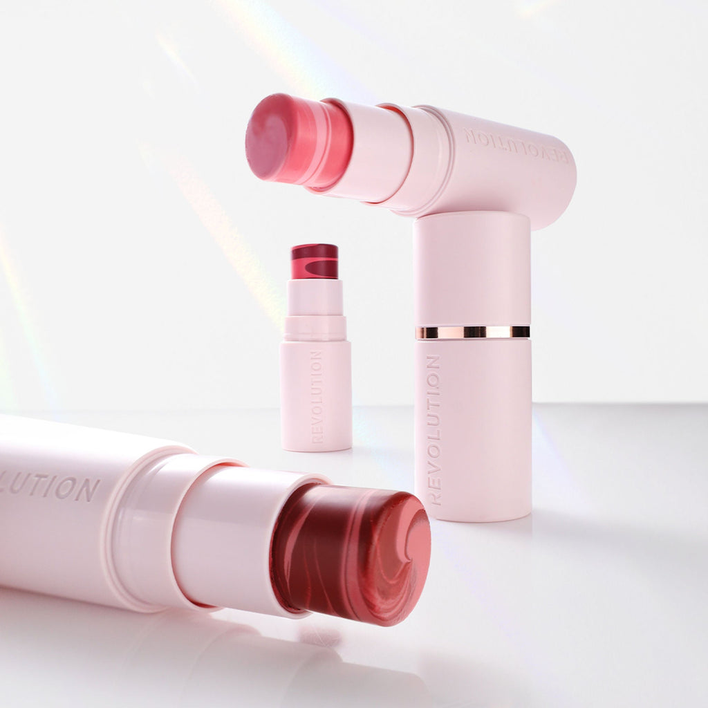 Makeup Revolution Skin Silk Marble Blush Stick - Berry Flush - Distacart