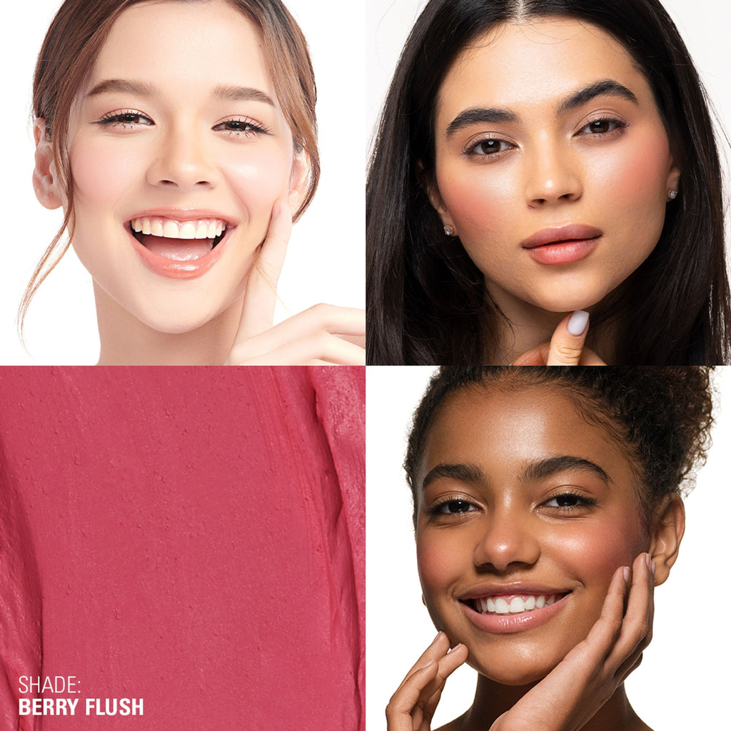 Makeup Revolution Skin Silk Marble Blush Stick - Berry Flush - Distacart