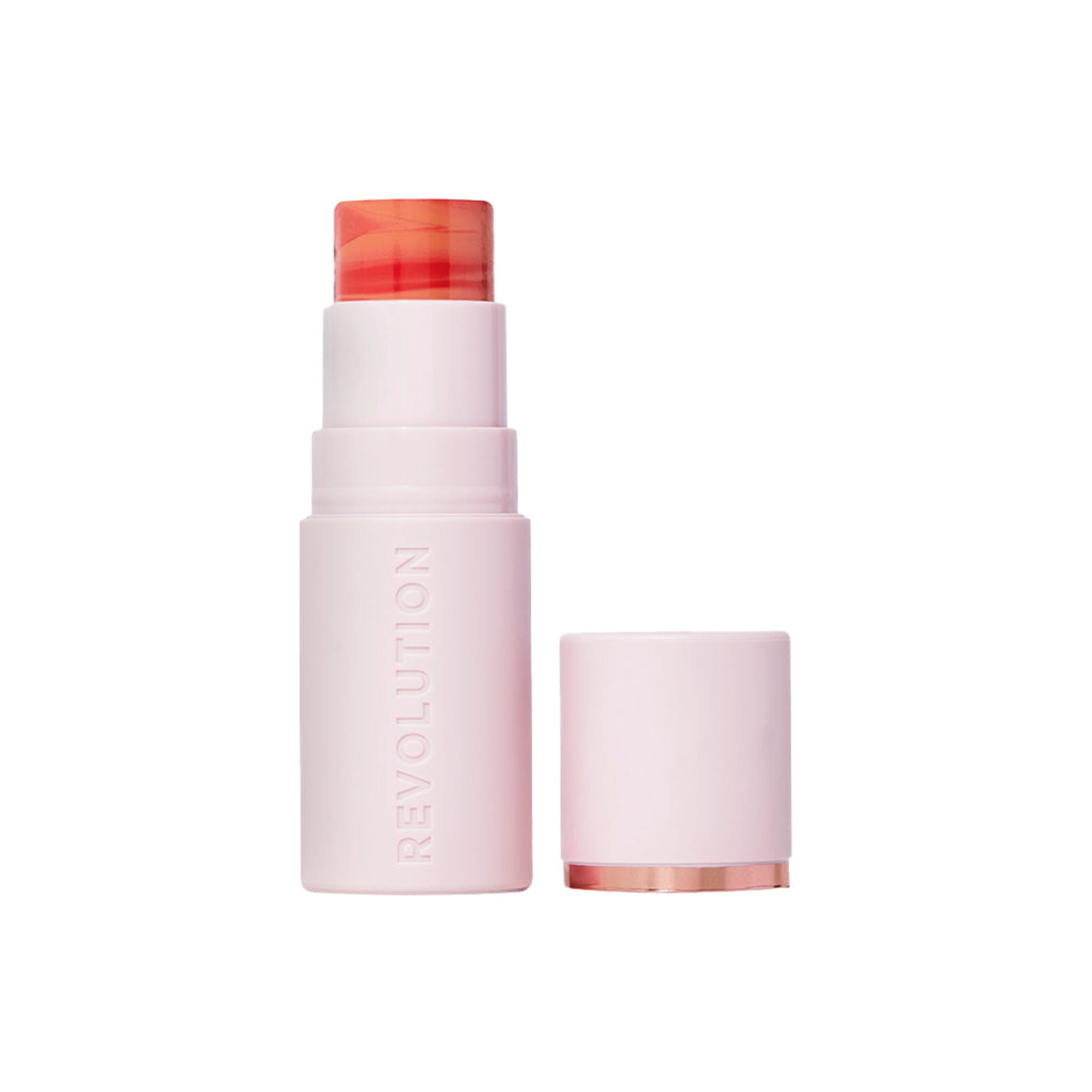 Makeup Revolution Skin Silk Marble Blush Stick - Sunkissed Apricot - Distacart