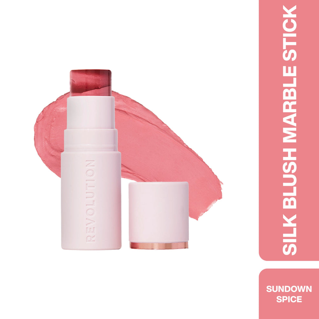 Makeup Revolution Skin Silk Marble Blush Stick - Sundown Spice