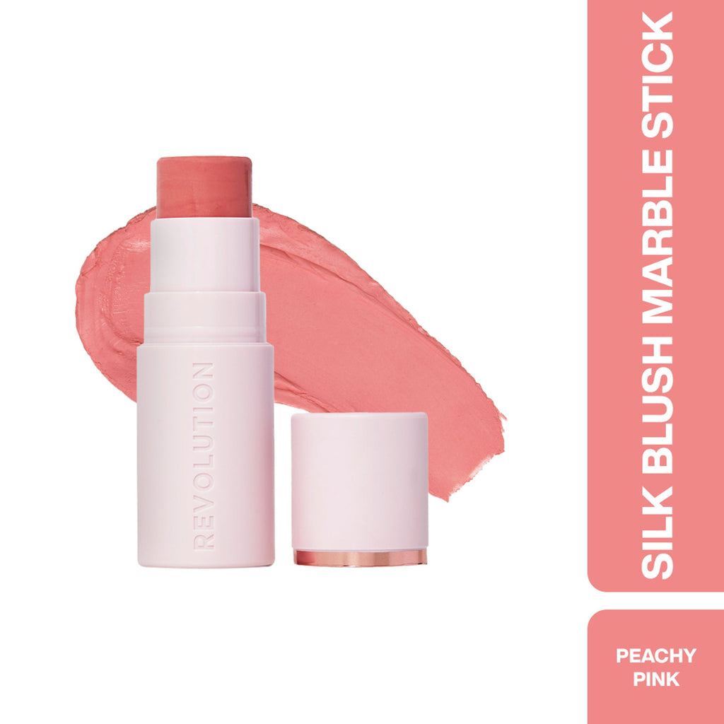 Makeup Revolution Skin Silk Marble Blush Stick - Peachy Pink