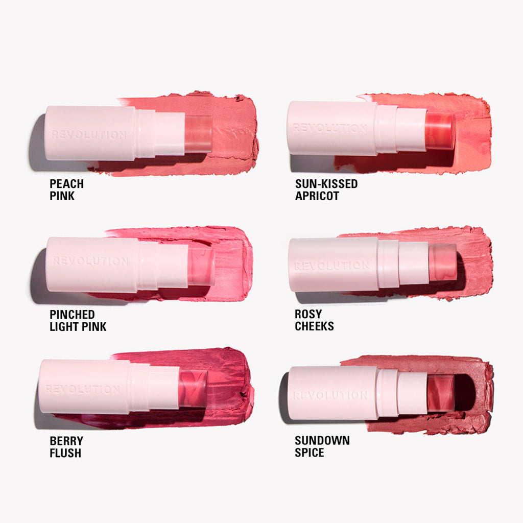Makeup Revolution Skin Silk Marble Blush Stick - Peachy Pink - Distacart