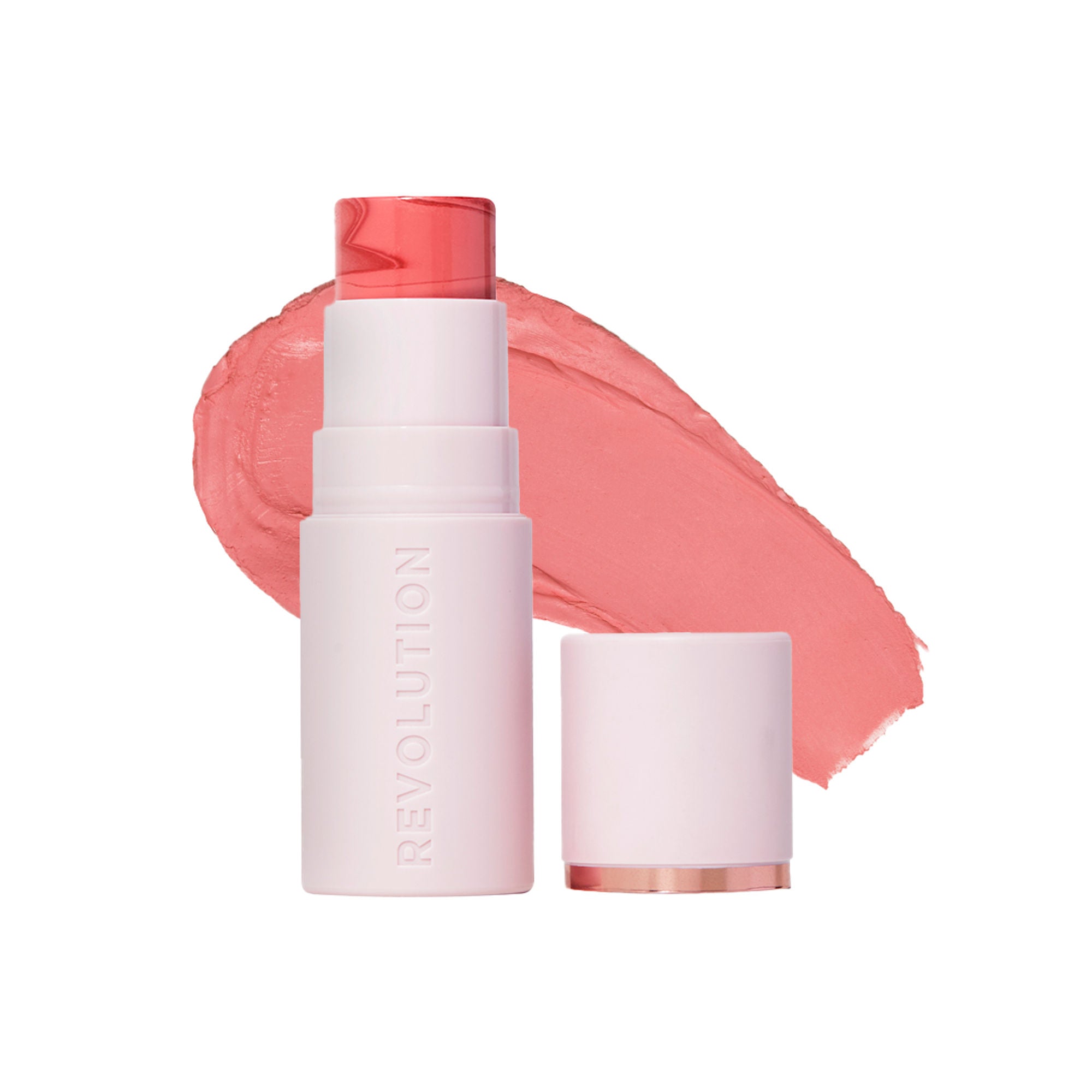 Makeup Revolution Skin Silk Marble Blush Stick - Rosy Cheeks - Distacart