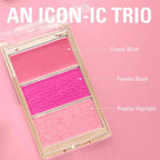 Makeup Revolution Blush Icon Palette - Hot Pink Flag - Distacart