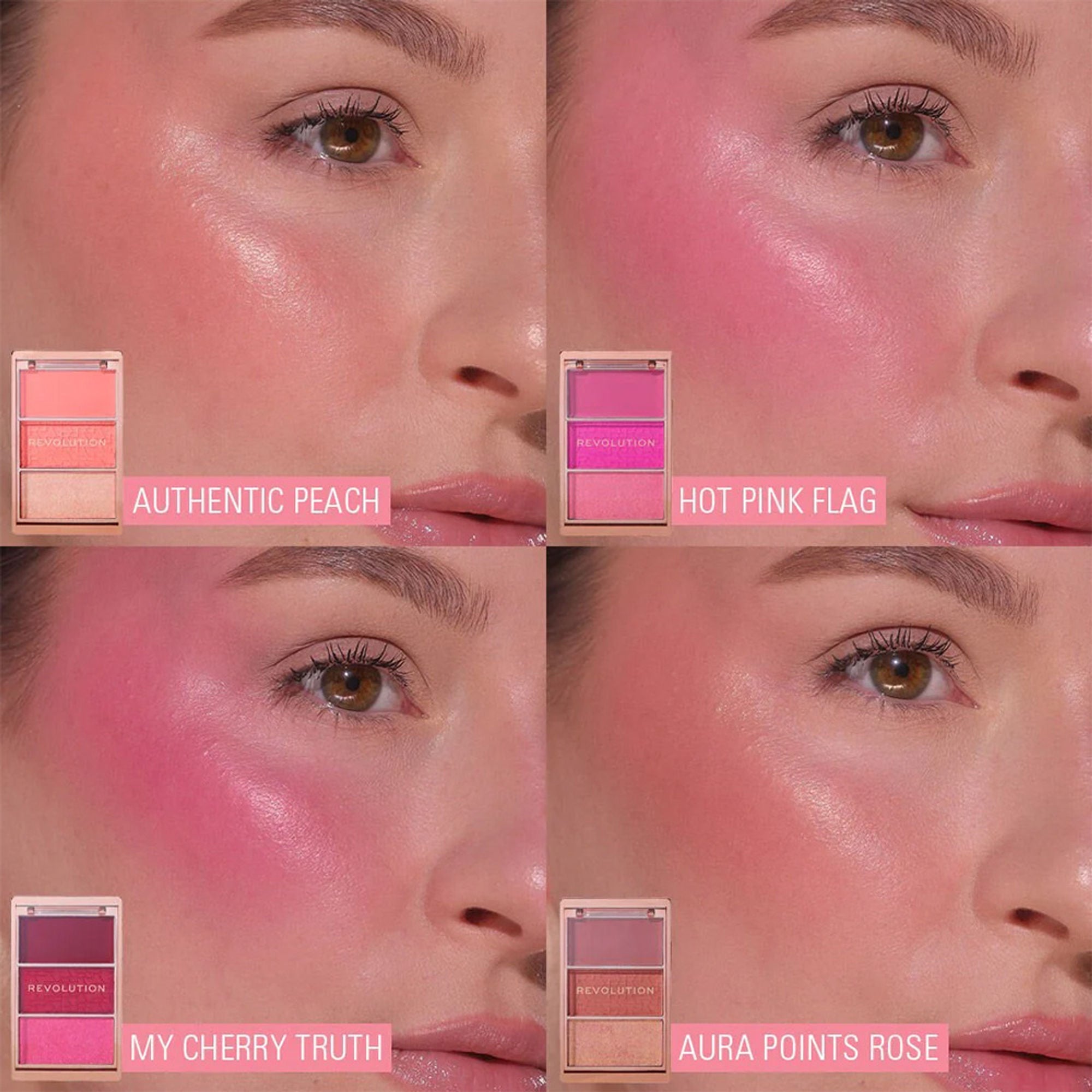 Makeup Revolution Blush Icon Palette - Hot Pink Flag - Distacart