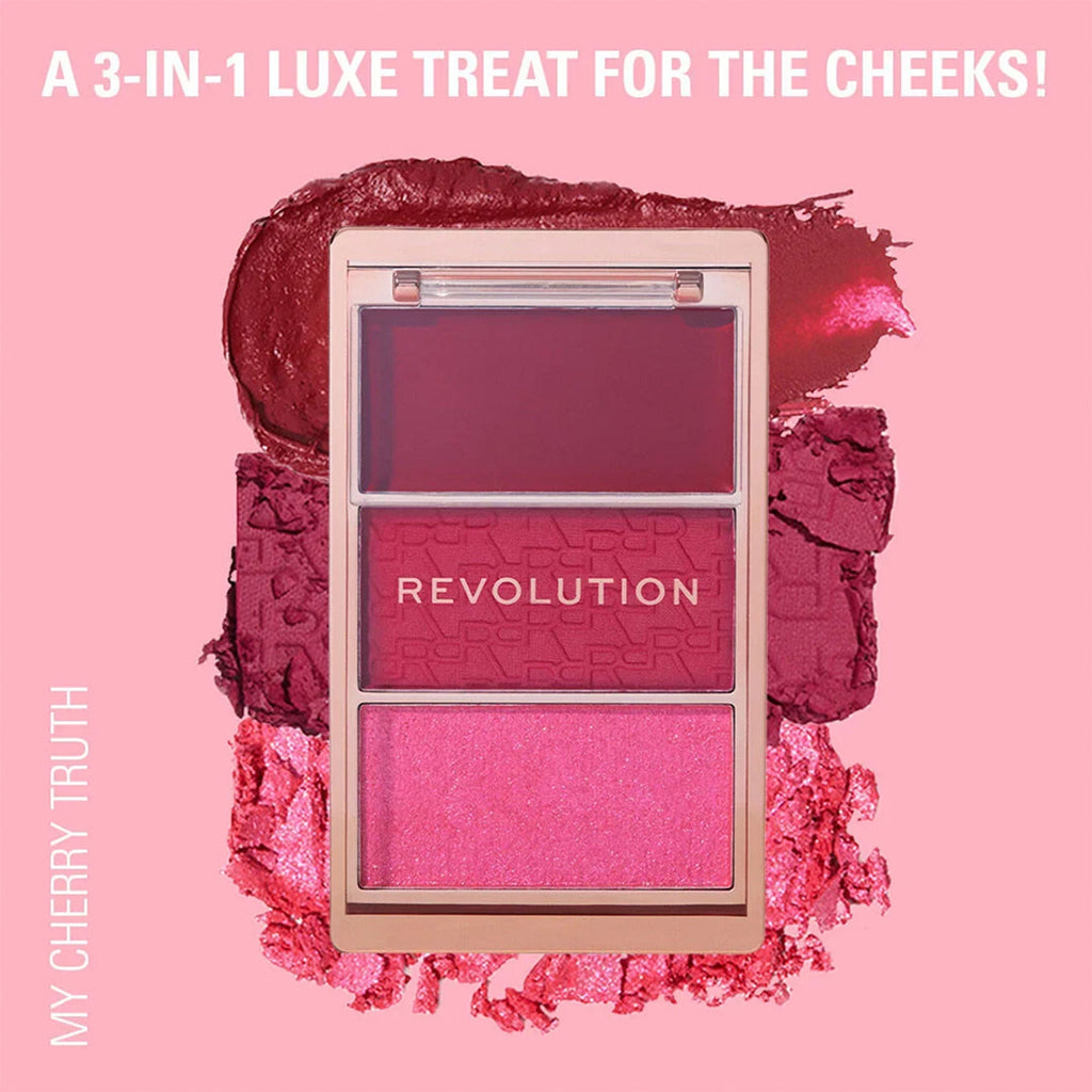 Makeup Revolution Blush Icon Palette - My Cherry Truth - Distacart