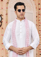 Raivat Ethnic Off White Colour Art Silk Kurta Pajama With Matching Dupatta