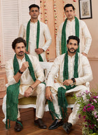 Raivat Ethnic Beige Colour Art Silk Kurta Pajama With Matching Dupatta