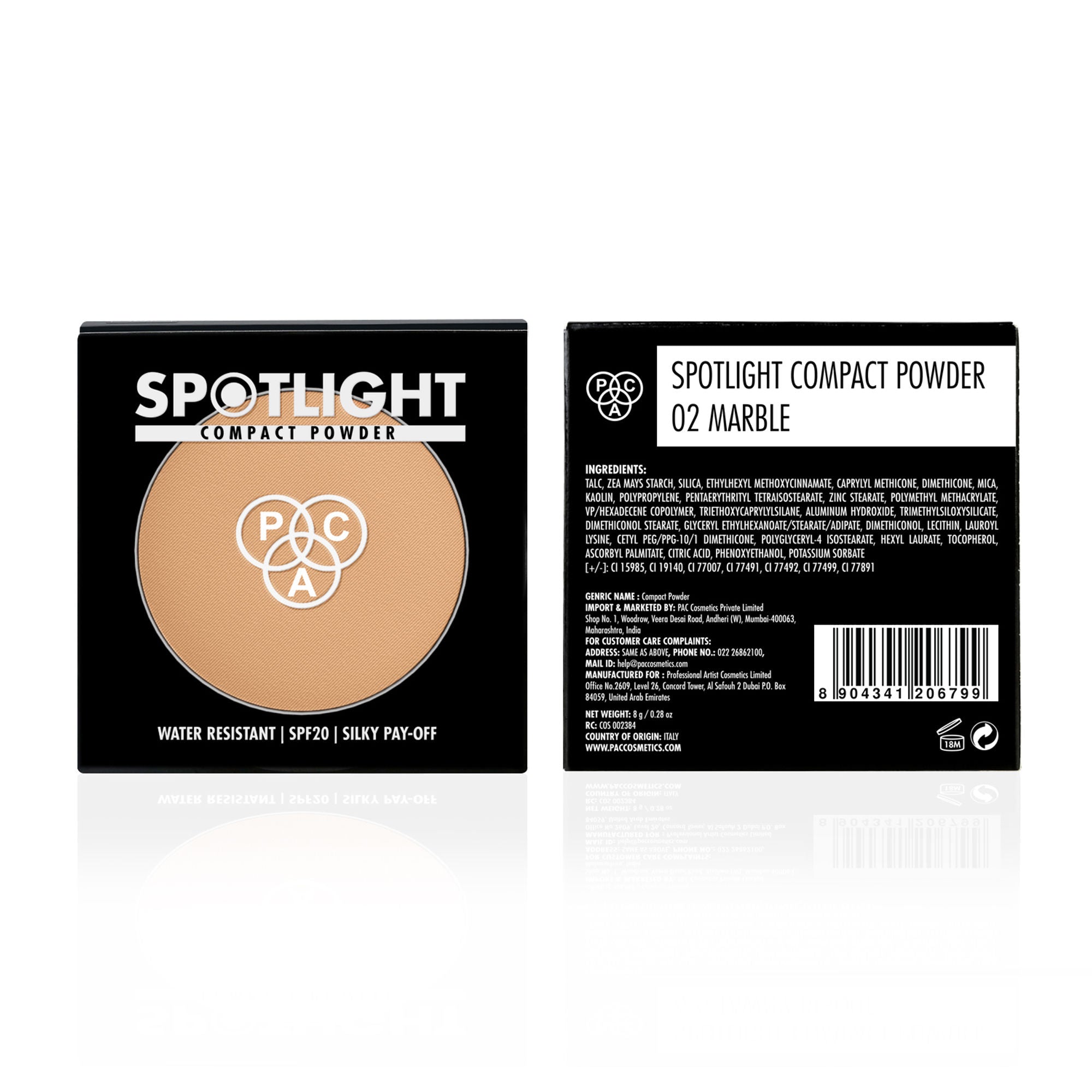 PAC Studio Spotlight Compact Powder - 02 Marble