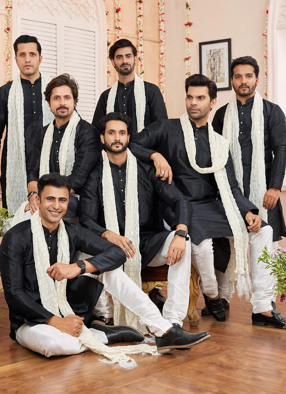 Raivat Ethnic Black Colour Art Silk Kurta Pajama With Matching Dupatta
