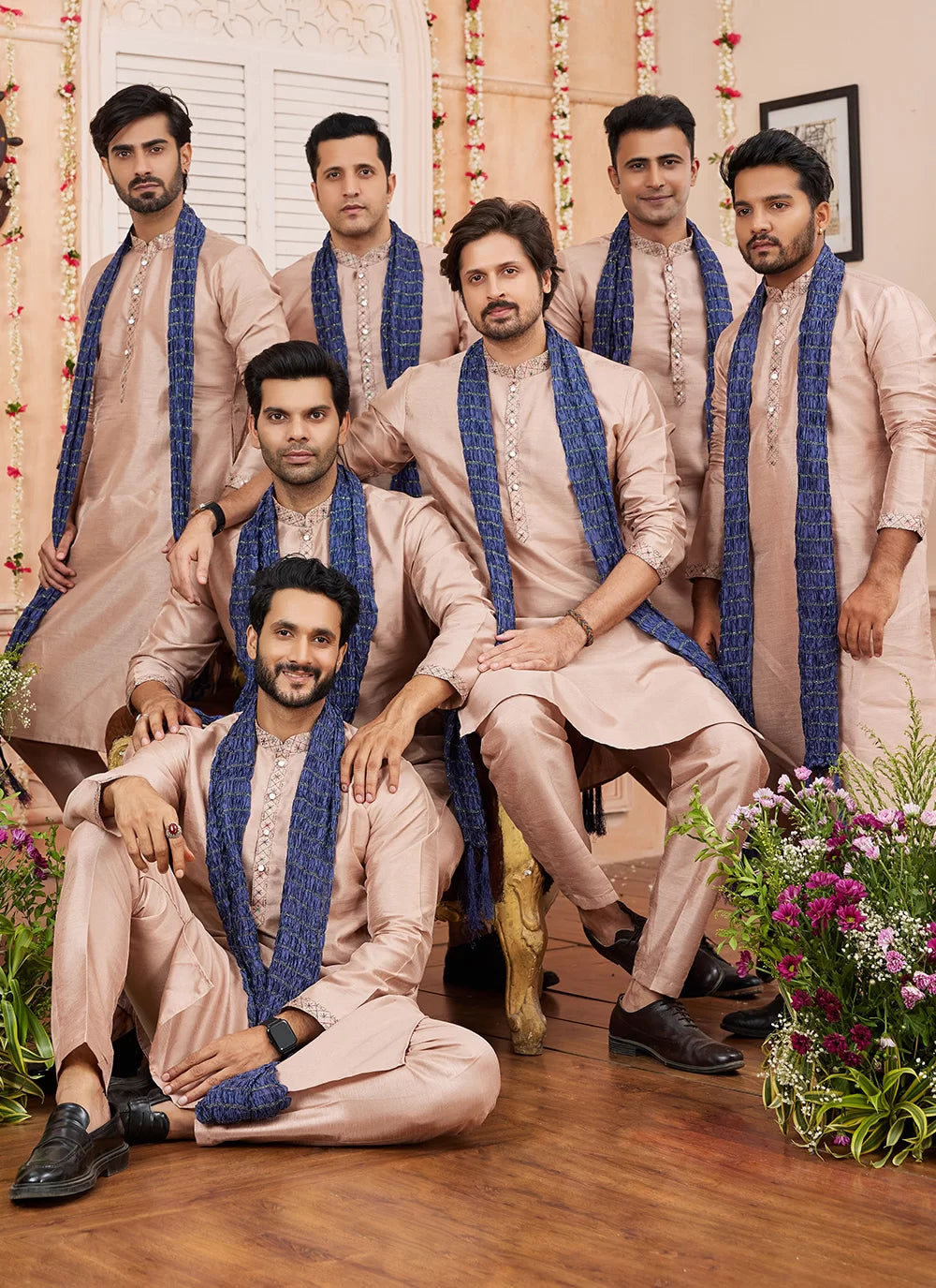 Raivat Ethnic Peach Colour Art Silk Kurta Pajama With Matching Dupatta