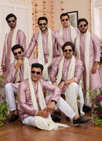 Raivat Ethnic Onion Pink Colour Art Silk Kurta Pajama With Matching Dupatta
