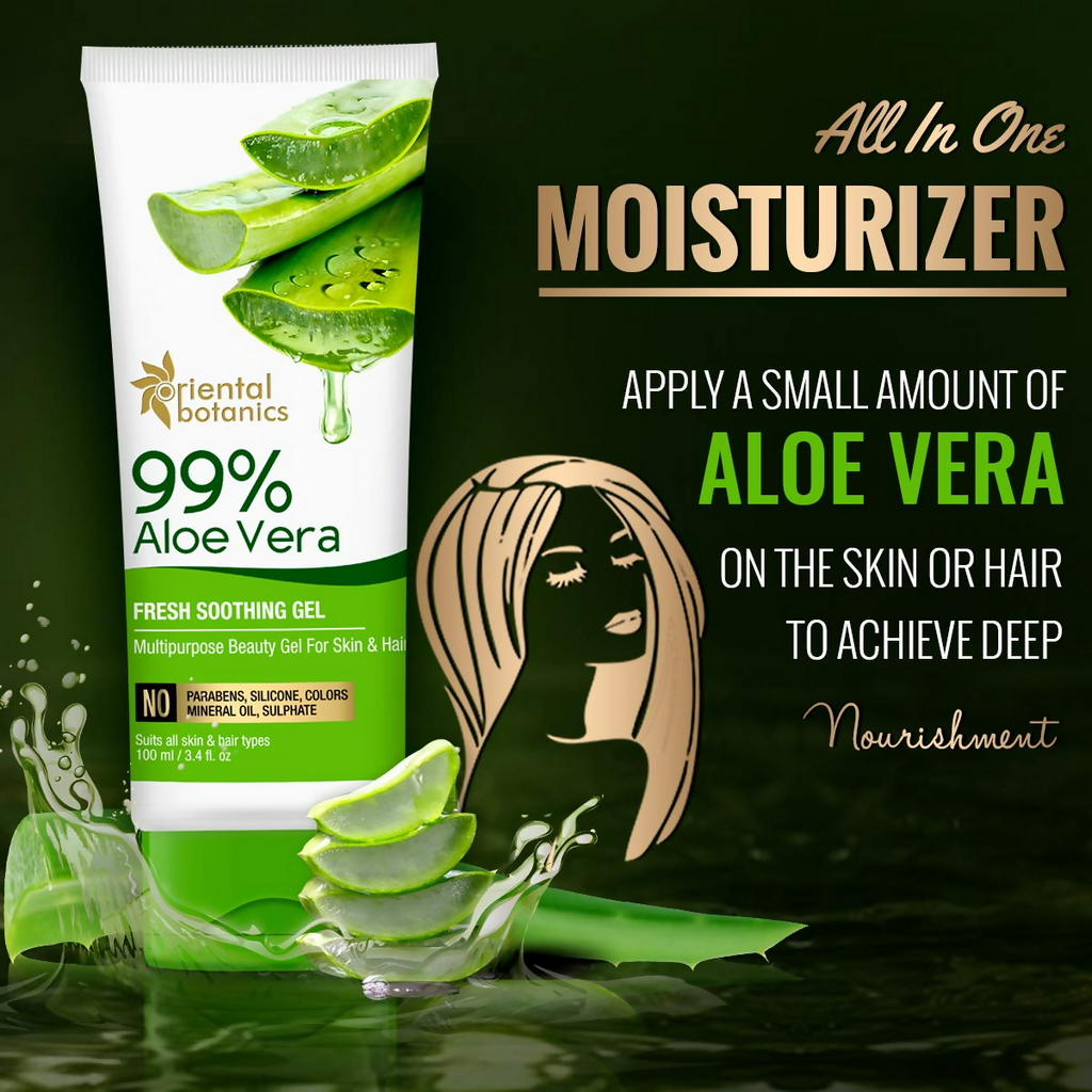 Oriental Botanics 99% Aloe Vera Fresh Soothing Gel For Skin & Hair