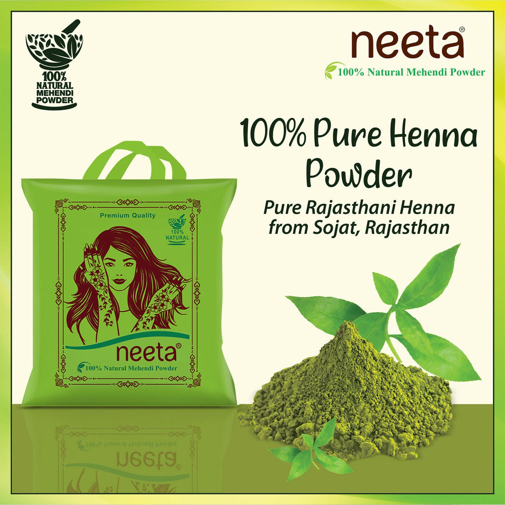 Neeta 100% Natural Henna Powder For Hair Colour And Growth|Rich Brown Shades
