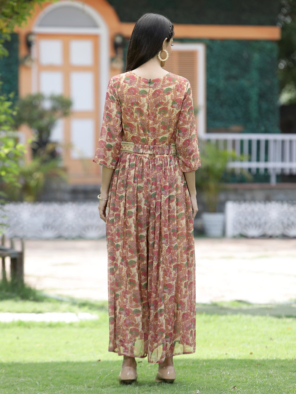 Juniper Fuchsia Chiffon Casual Wear Printed Flared Jumpsuit - Distacart