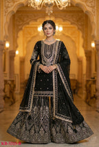 Anaita Black Georgette Stitched Suit With Embroidery & Sequence Work - Distacart