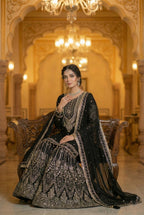 Anaita Black Georgette Stitched Suit With Embroidery & Sequence Work - Distacart