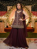 Anaita Maroon Georgette Stitched Suit With Multi Embroidery & Sequence Work - Distacart