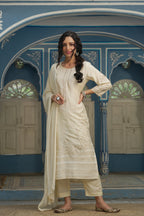 Juniper Beige Shantoon Festive Printed Straight Skd For Women - Distacart