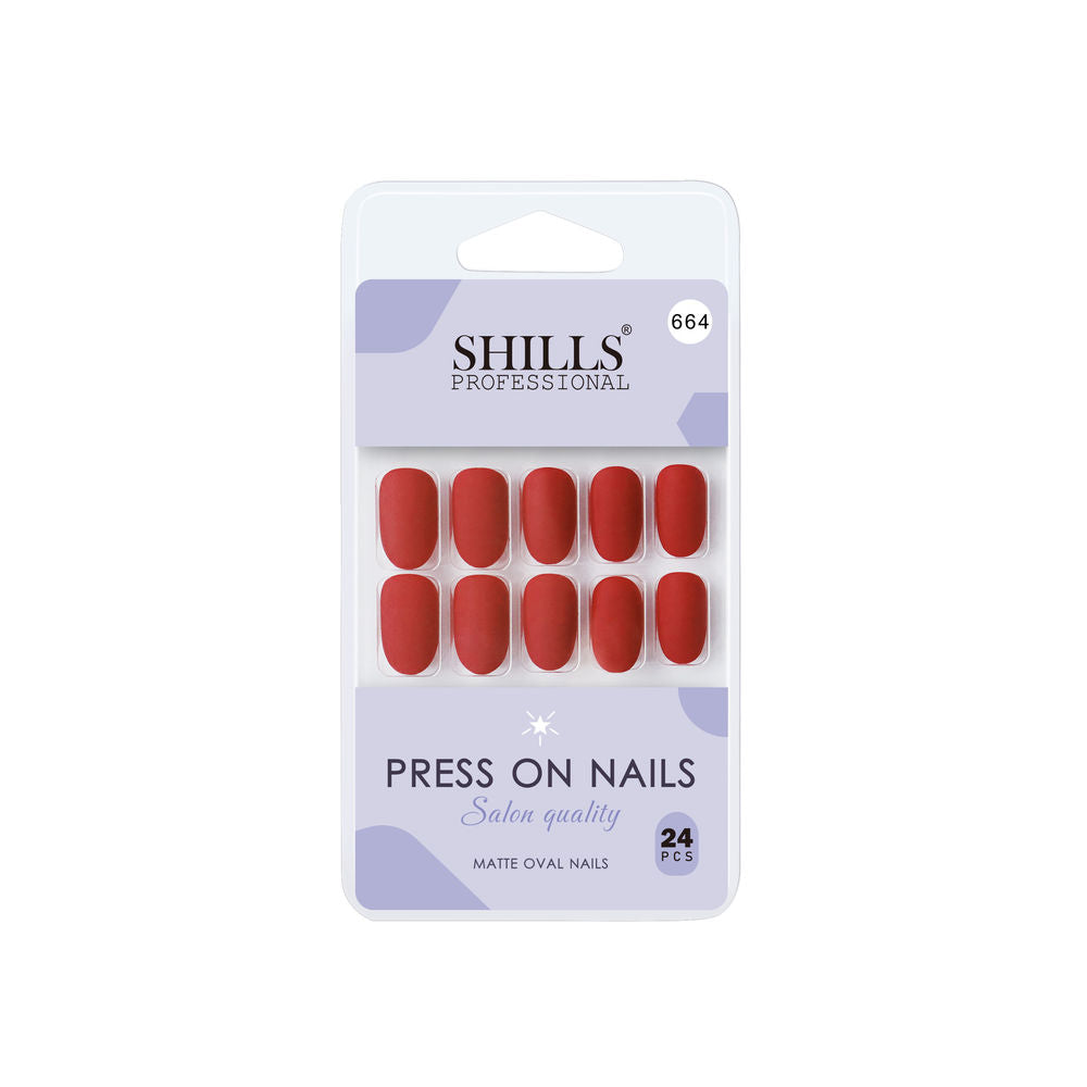 shills professional reusable press on nails oval spn664